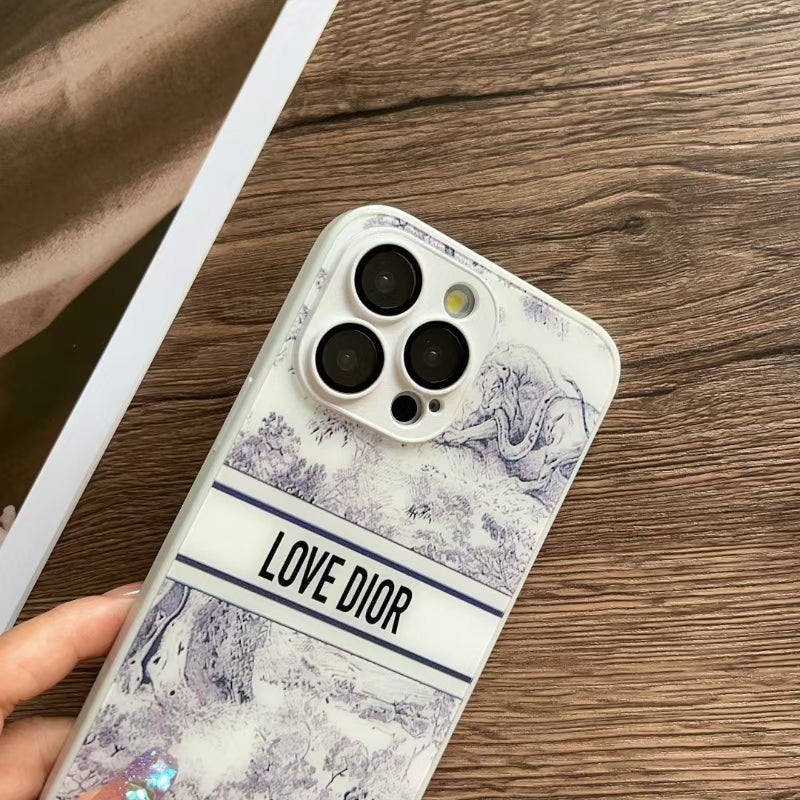 Stylish Dior iPhone Case with Nature-Inspired Design