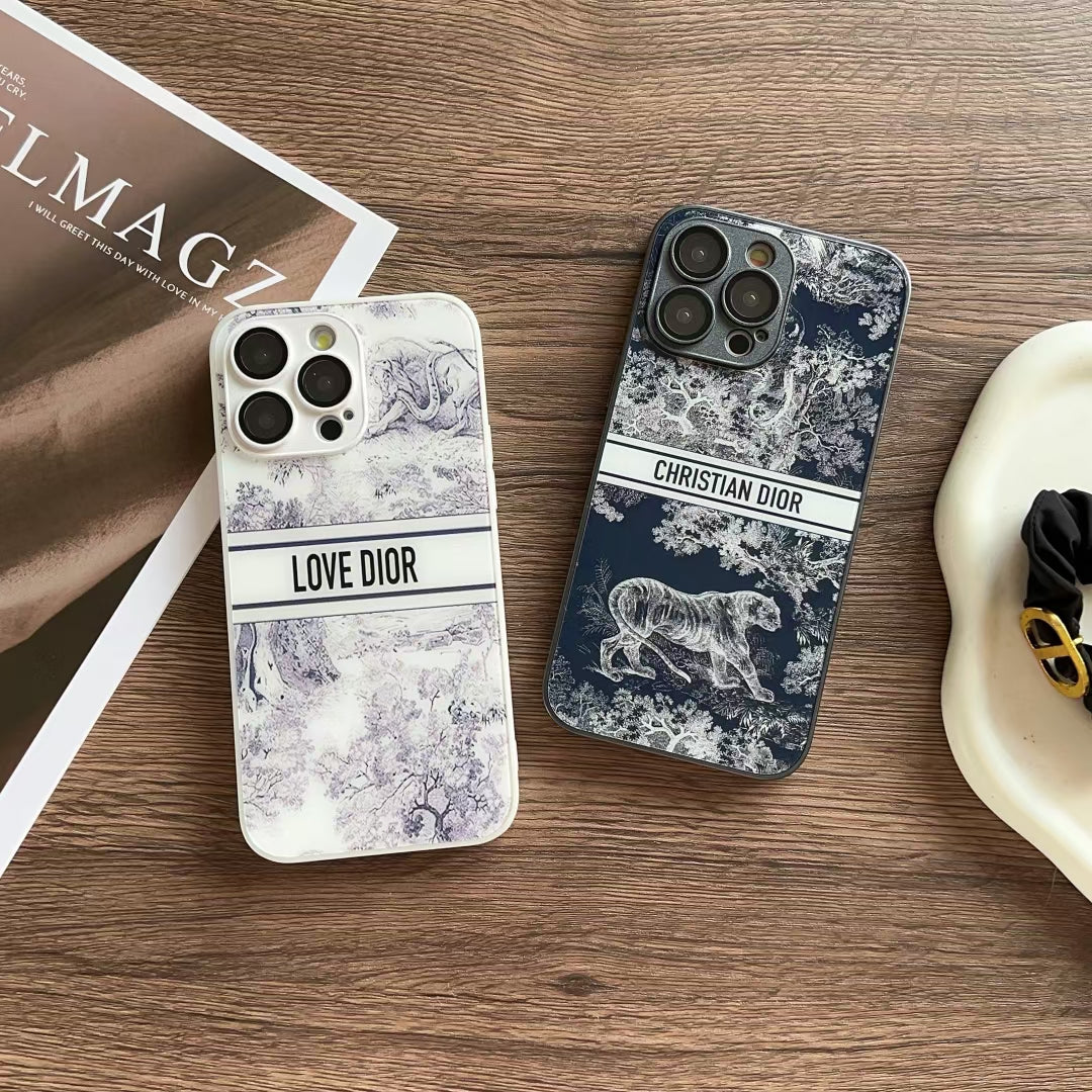 Chic Dior iPhone Case with Safari-Inspired Print