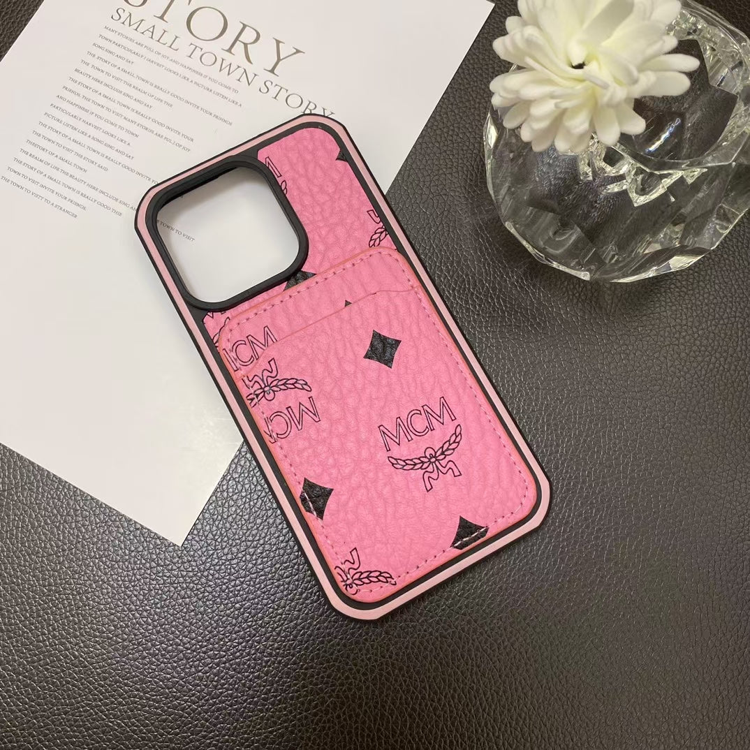 MCM Classic Monogram iPhone Case with Card Holder