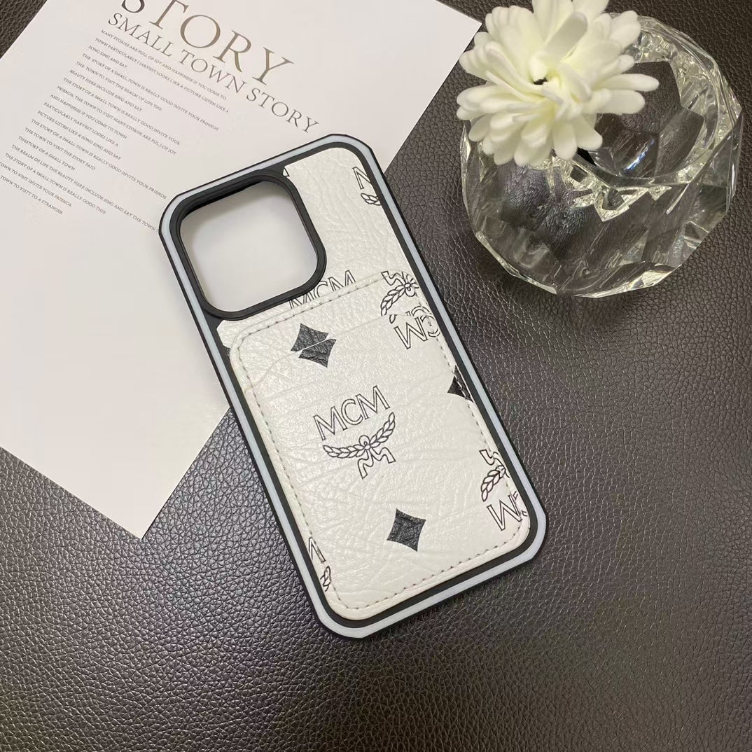 MCM Classic Monogram iPhone Case with Card Holder