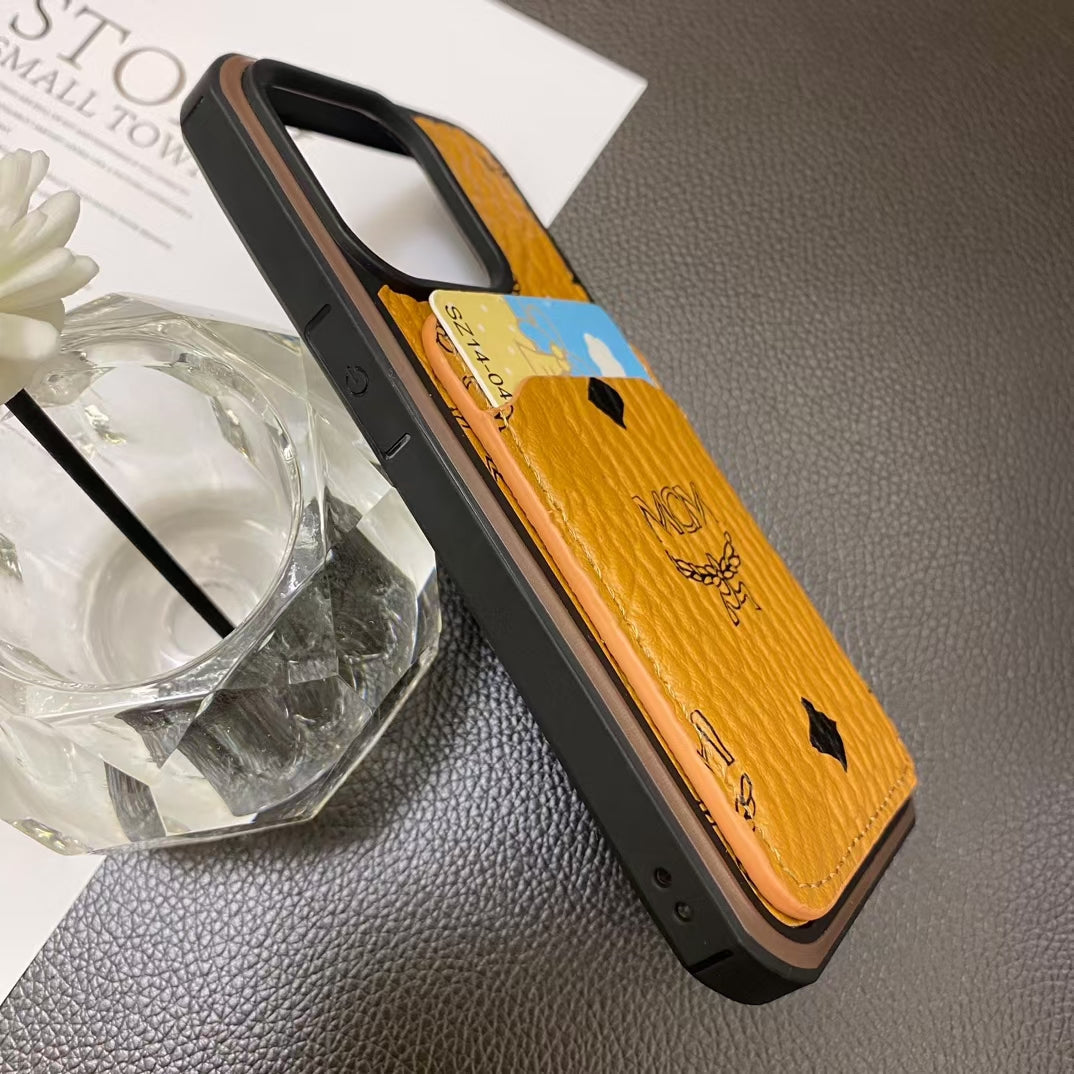 MCM Classic Monogram iPhone Case with Card Holder