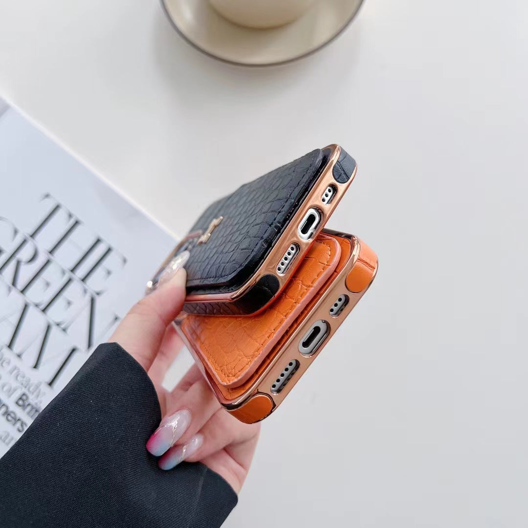 Hermes Luxe iPhone Case with Card Case