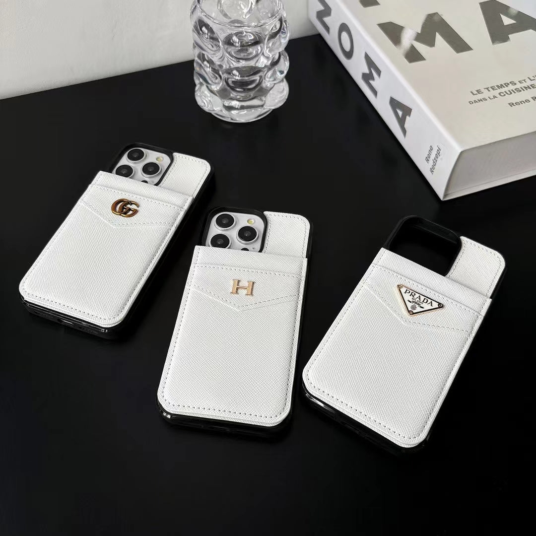 Modern Signature Shield Prada / Gucci / Hermes iPhone Case