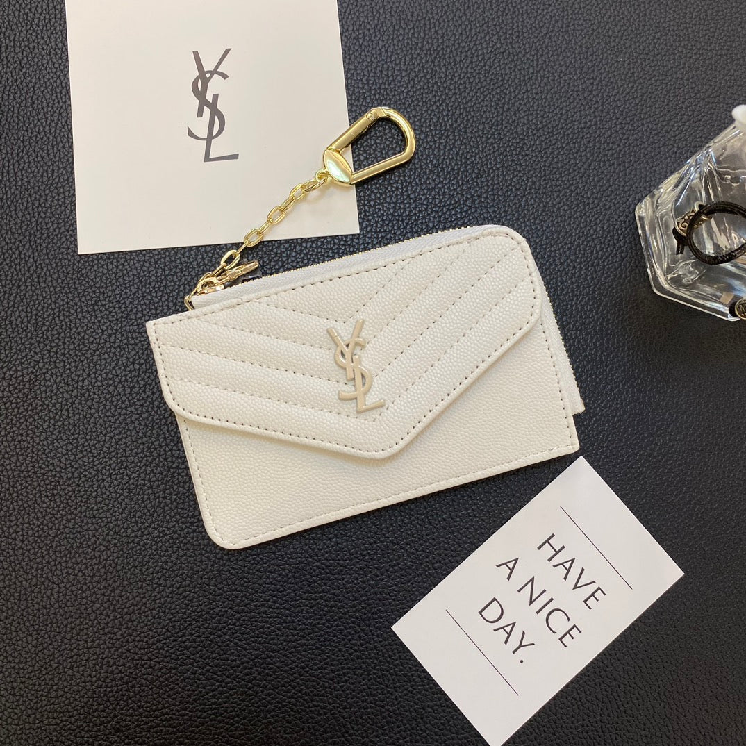 Midnight Elegance: YSL Chain Wallet