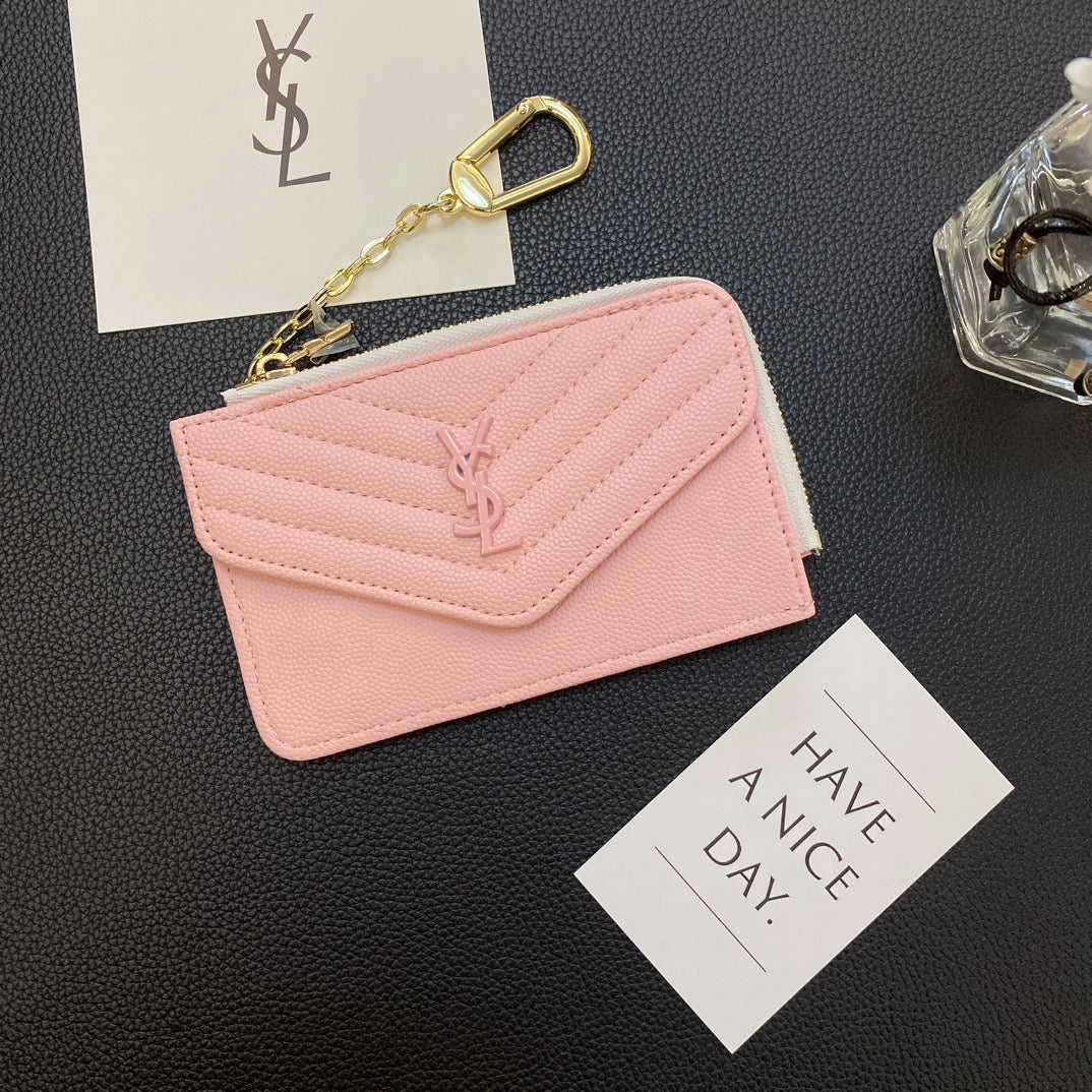 Midnight Elegance: YSL Chain Wallet