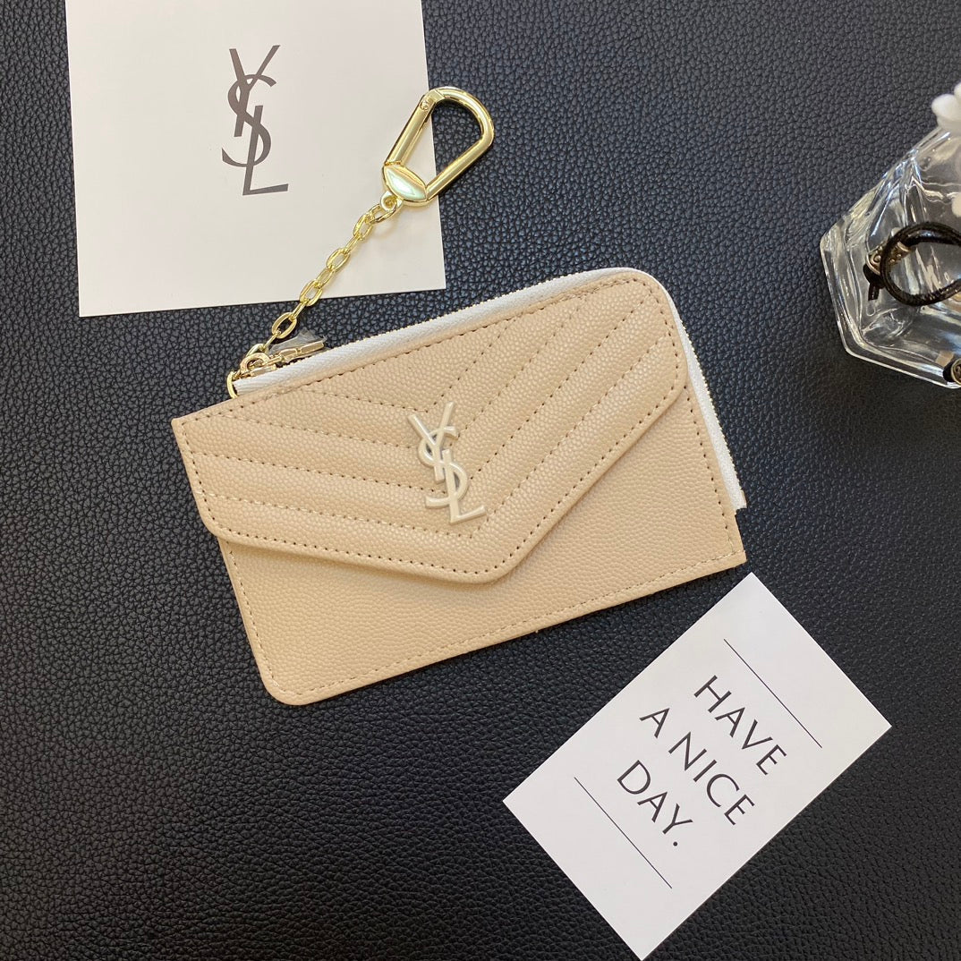 Midnight Elegance: YSL Chain Wallet