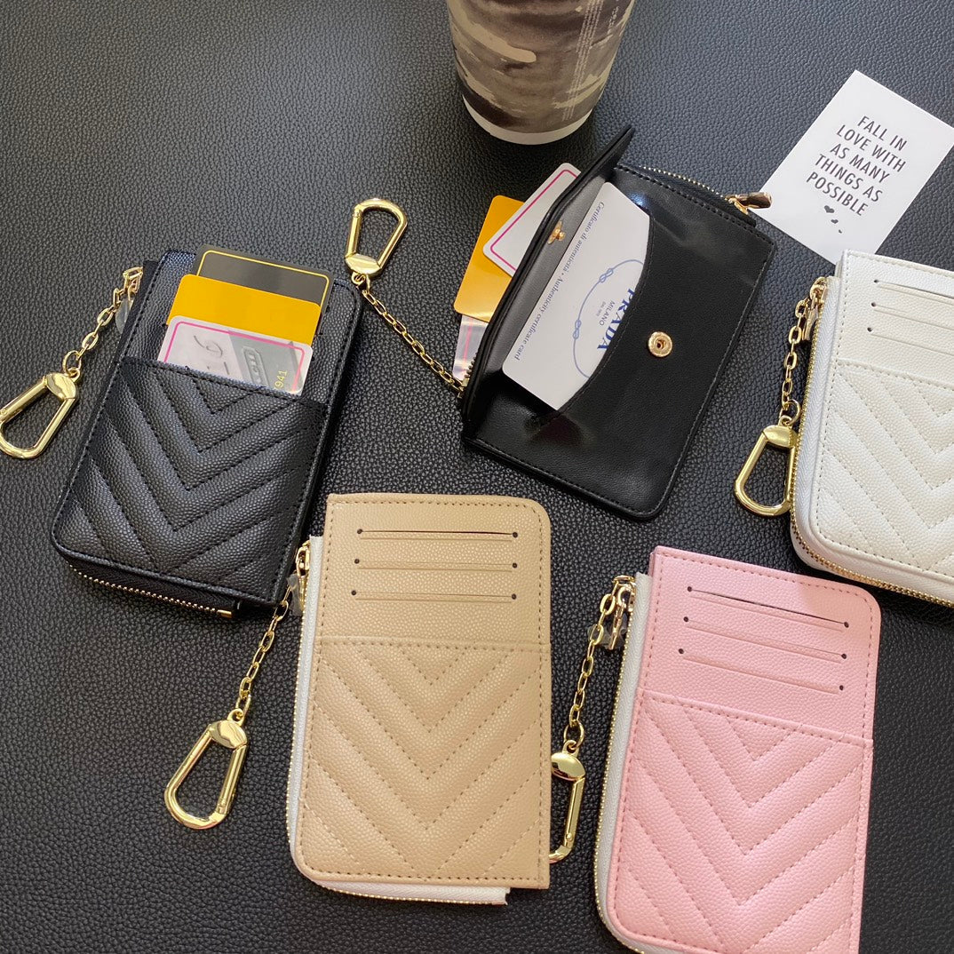 Midnight Elegance: YSL Chain Wallet