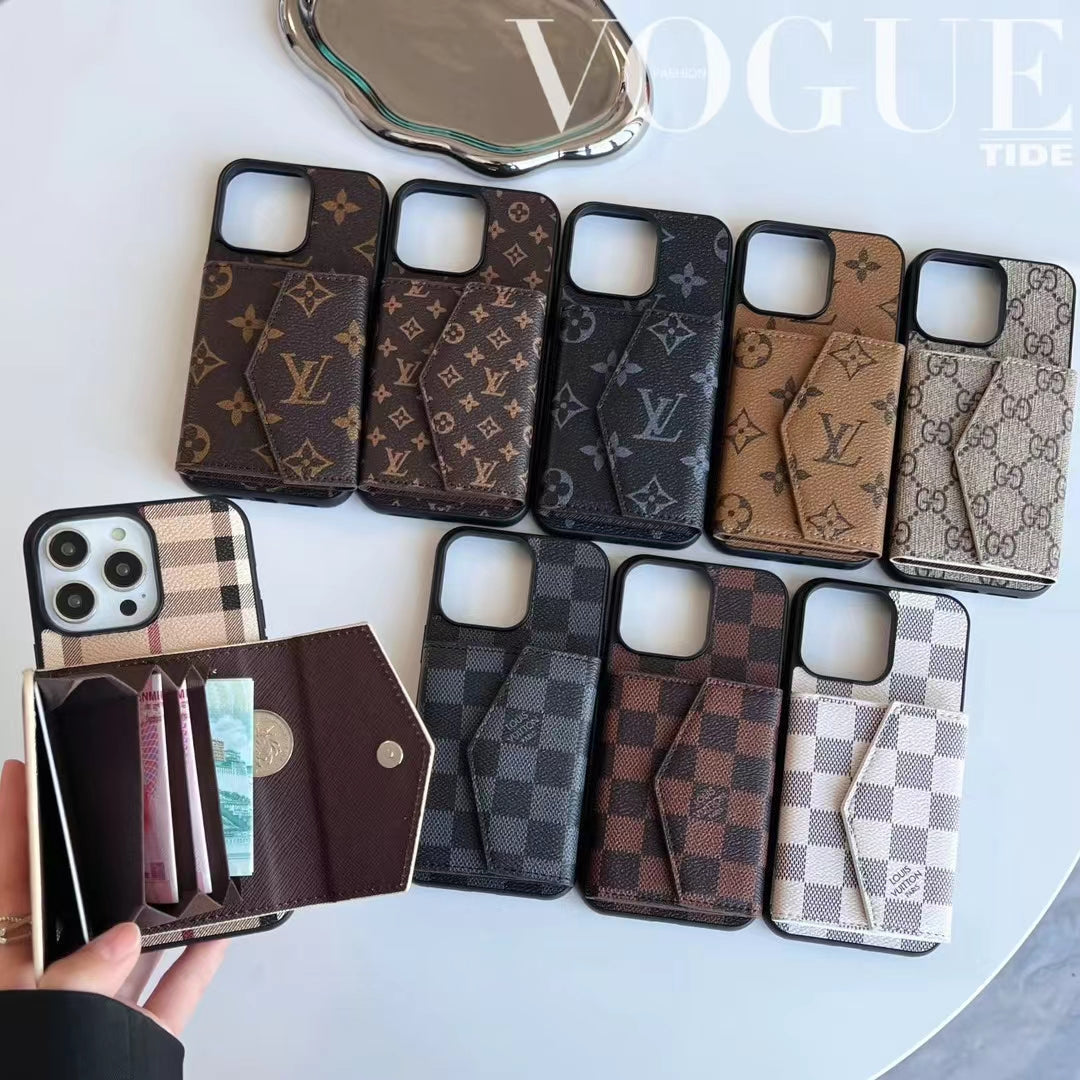 Minimal Lv/Gucci Phone and Card Case for iPhone