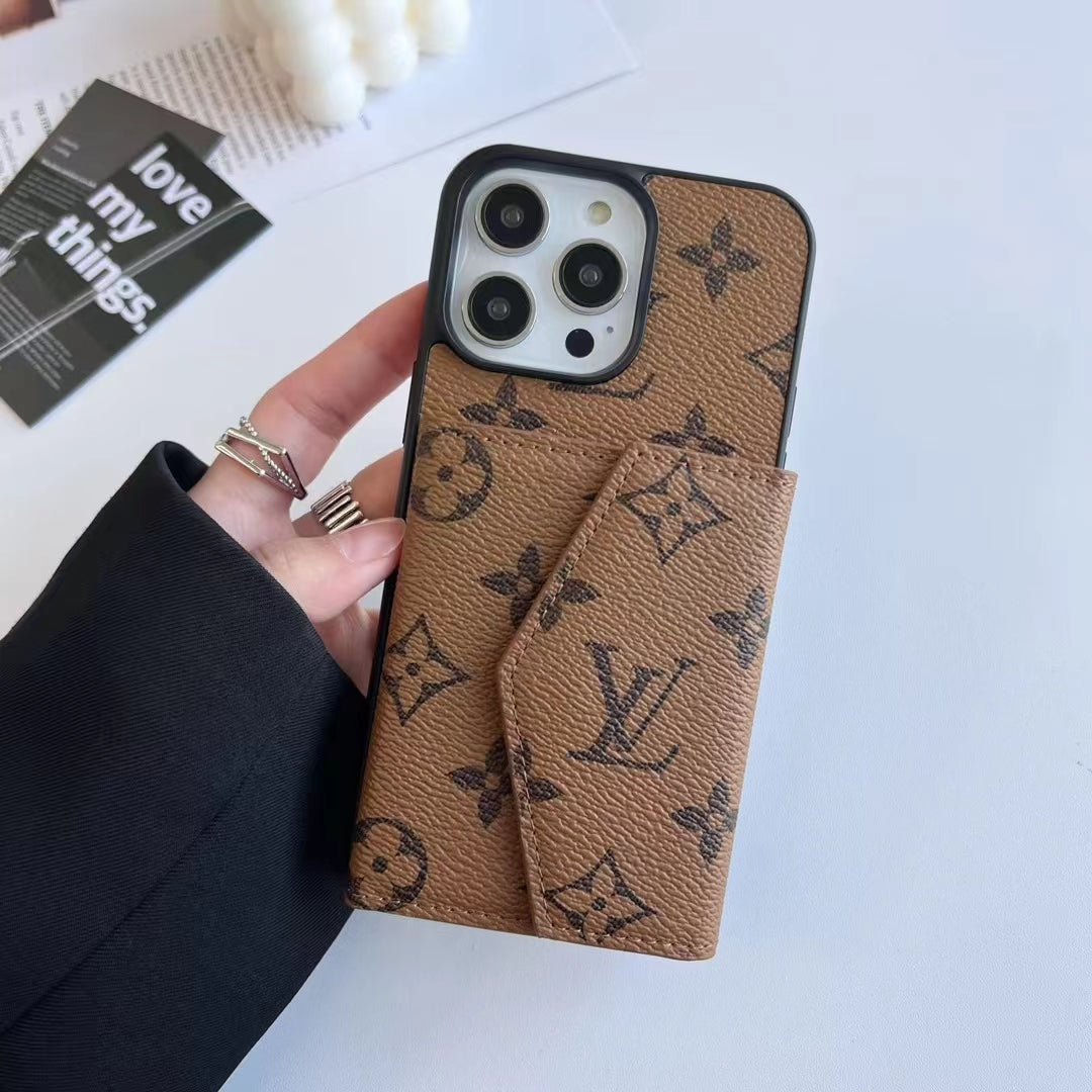 Minimal Lv/Gucci Phone and Card Case for iPhone