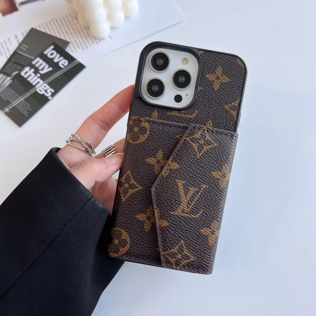 Minimal Lv/Gucci Phone and Card Case for iPhone