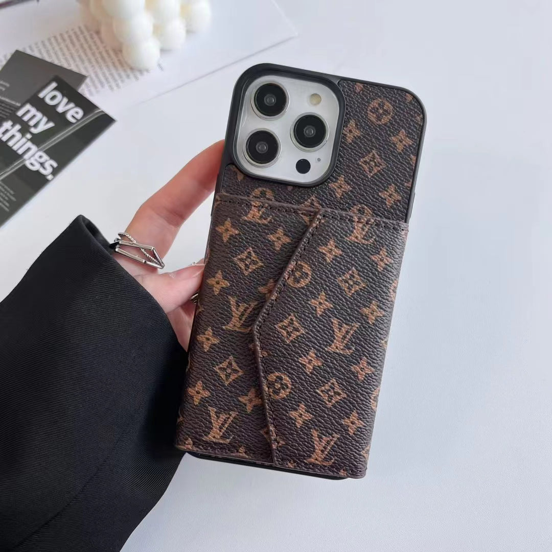 Minimal Lv/Gucci Phone and Card Case for iPhone
