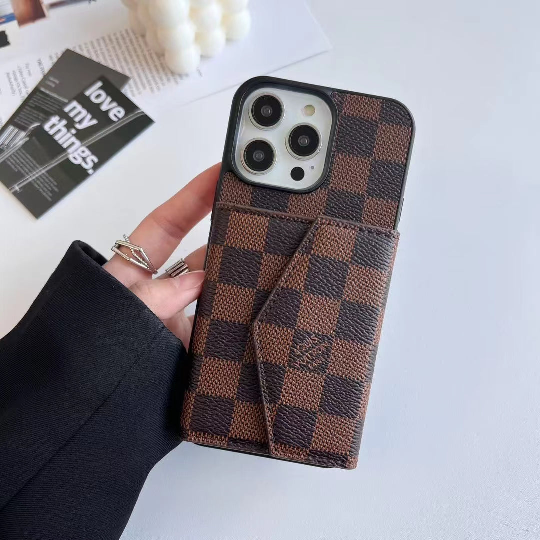 Minimal Lv/Gucci Phone and Card Case for iPhone