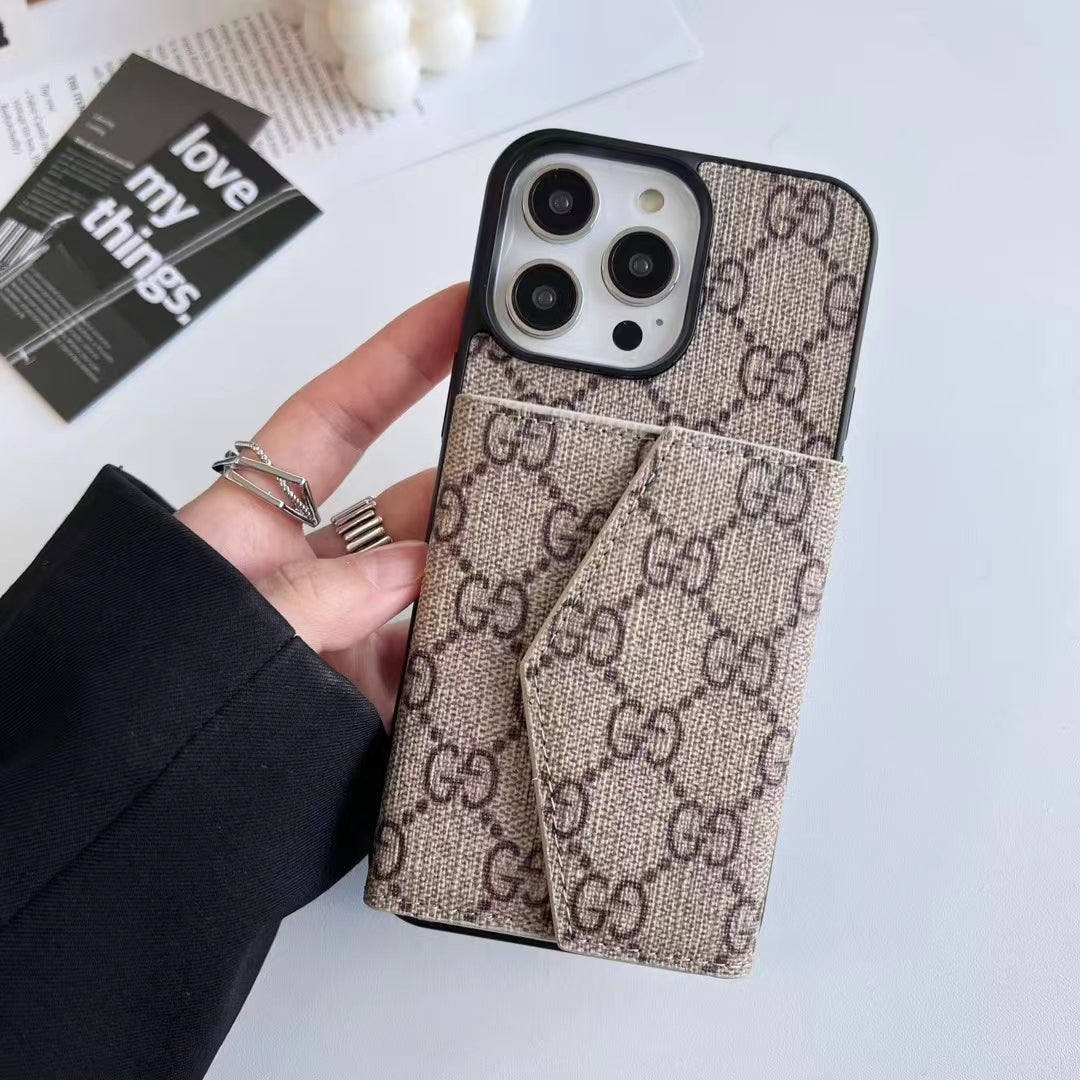 Minimal Lv/Gucci Phone and Card Case for iPhone