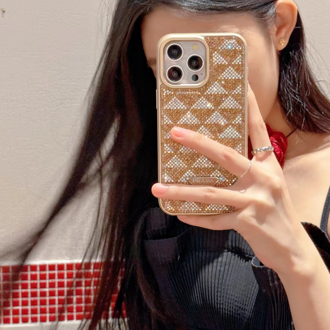 GlimmerGloss Chic Prada Phone Case