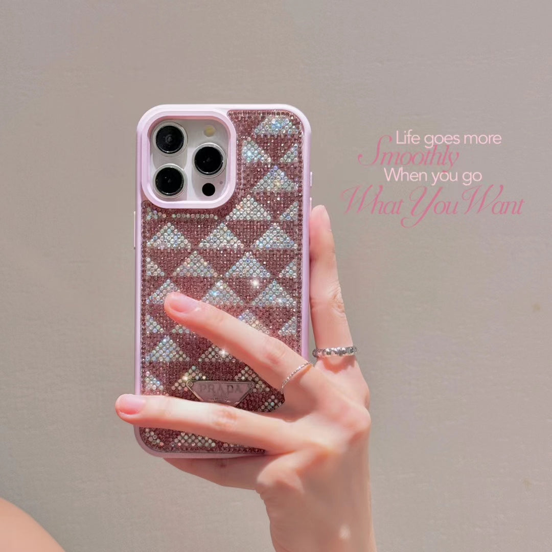 GlimmerGloss Chic Prada Phone Case
