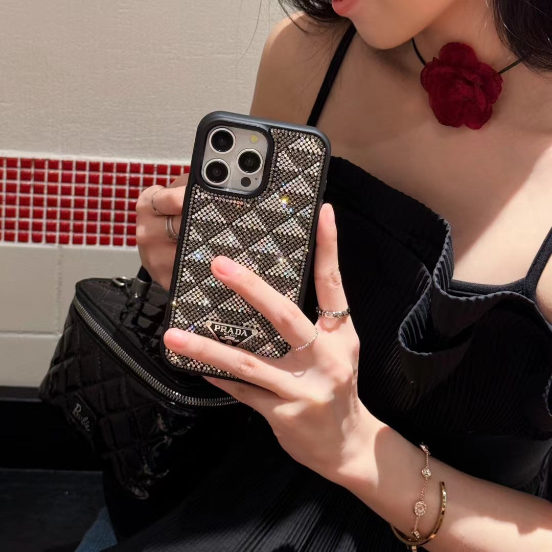 GlimmerGloss Chic Prada Phone Case
