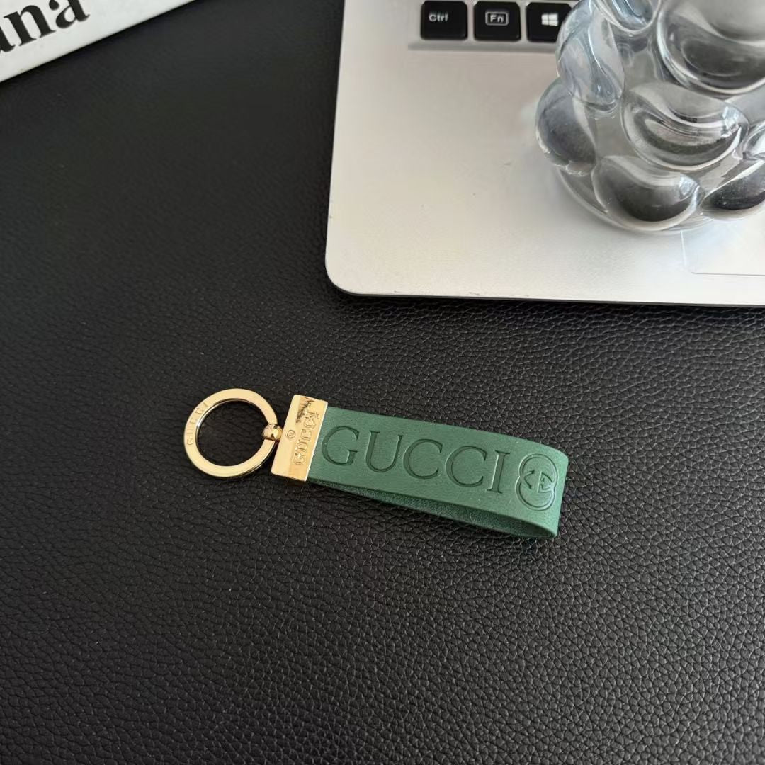 Gucci Leather Logo Keyring