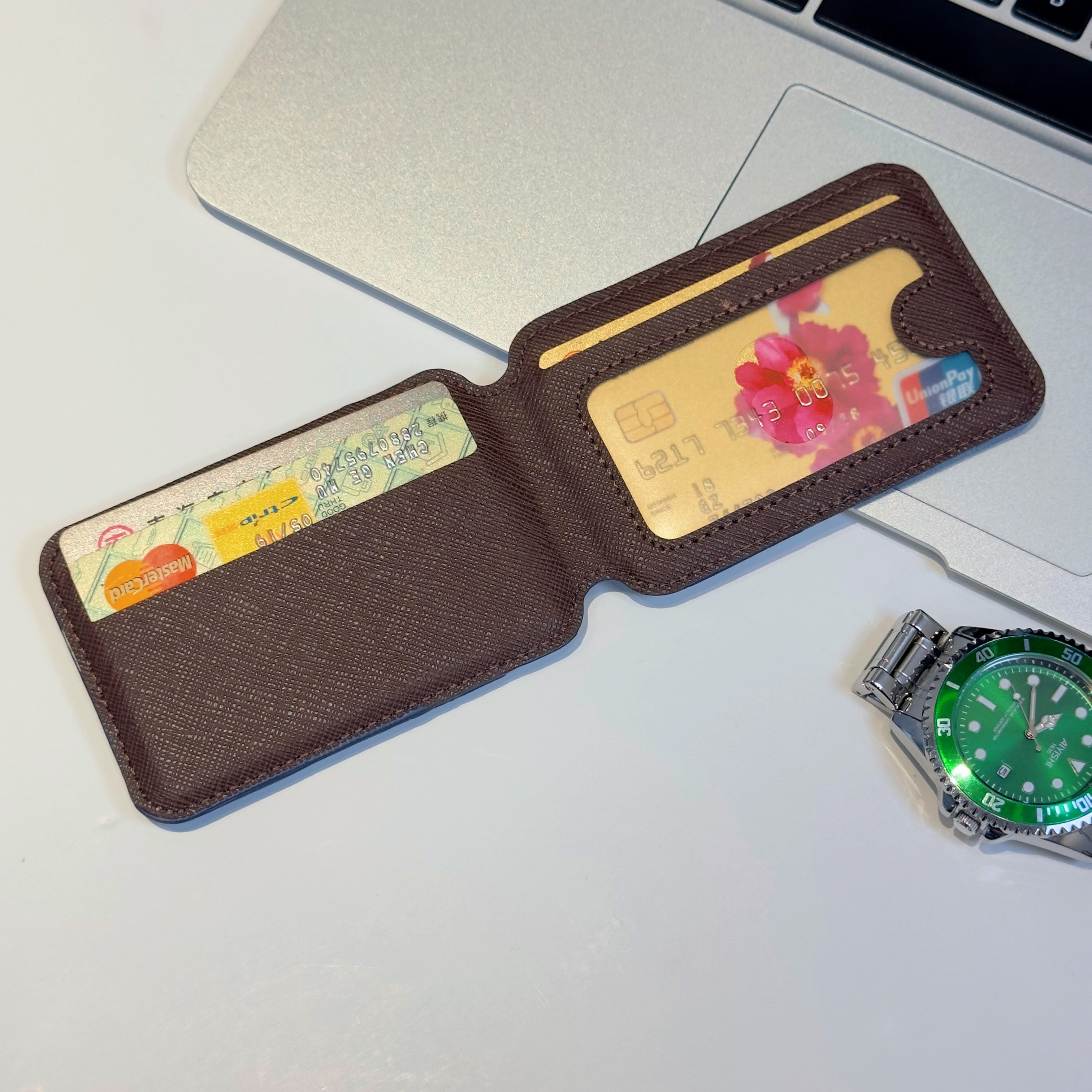 Luxe Monogram Wallet Card Case