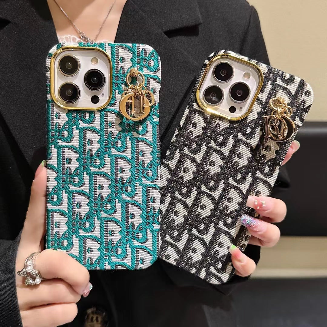 Luxurious iPhone Accessory - Dior Lady Case and Keychain Combo