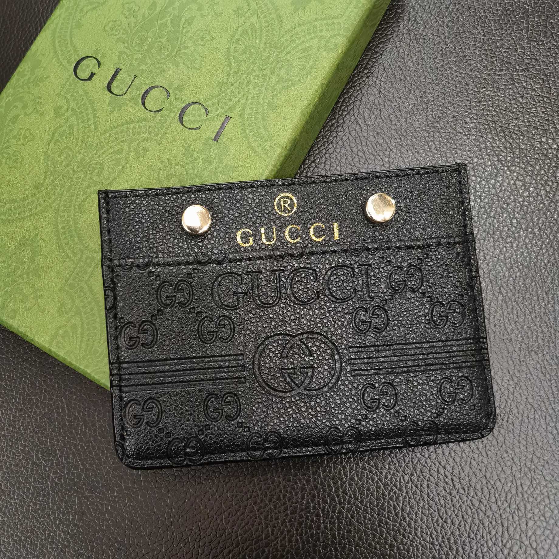 Sleek Signature Gucci Card Case