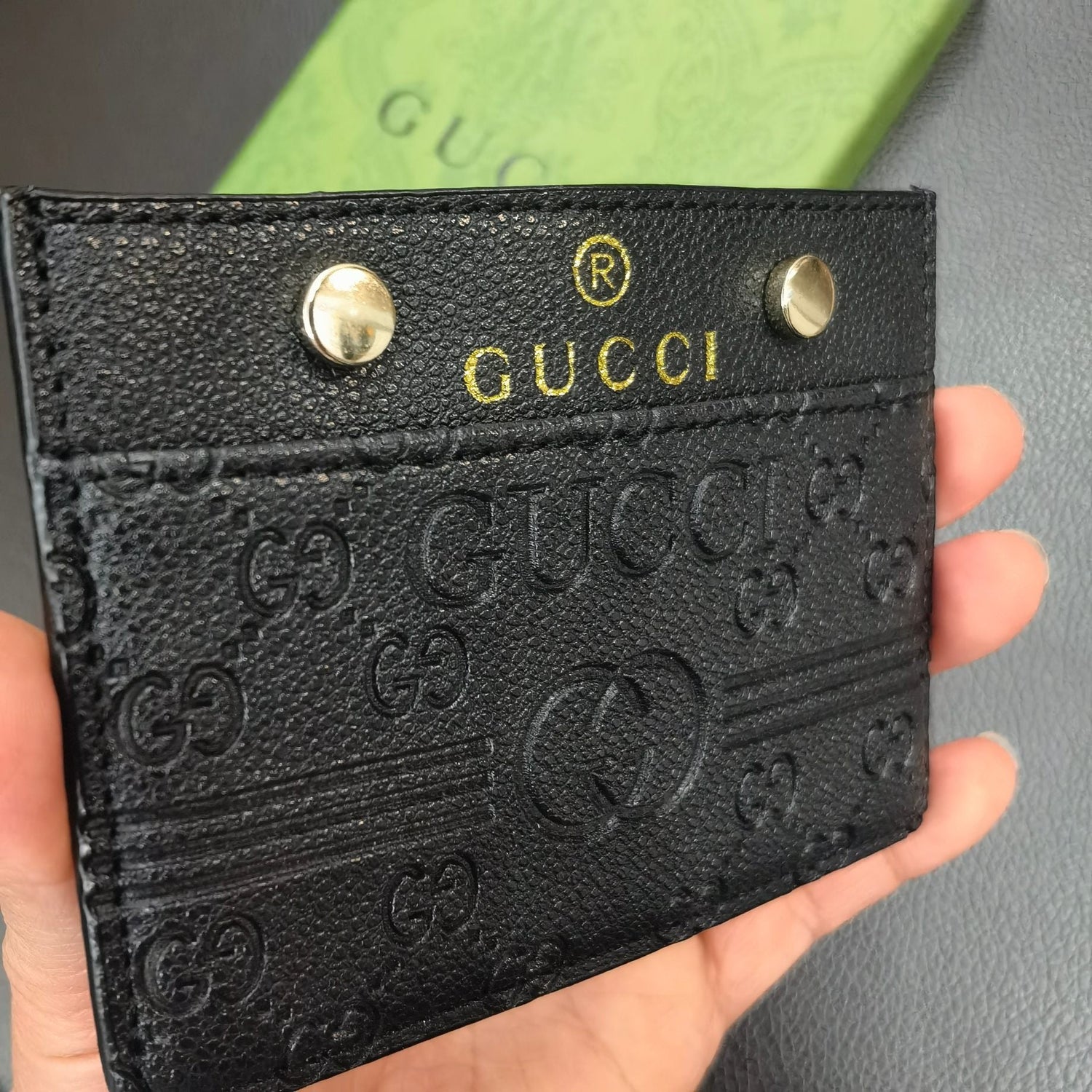 Sleek Signature Gucci Card Case