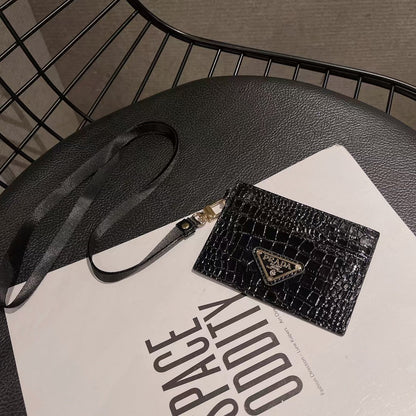 Prada Leather Slim Wallet Card Case - Iconic Elegance in Your Pocket