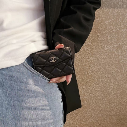 Chanel Leather Wallet Card Case