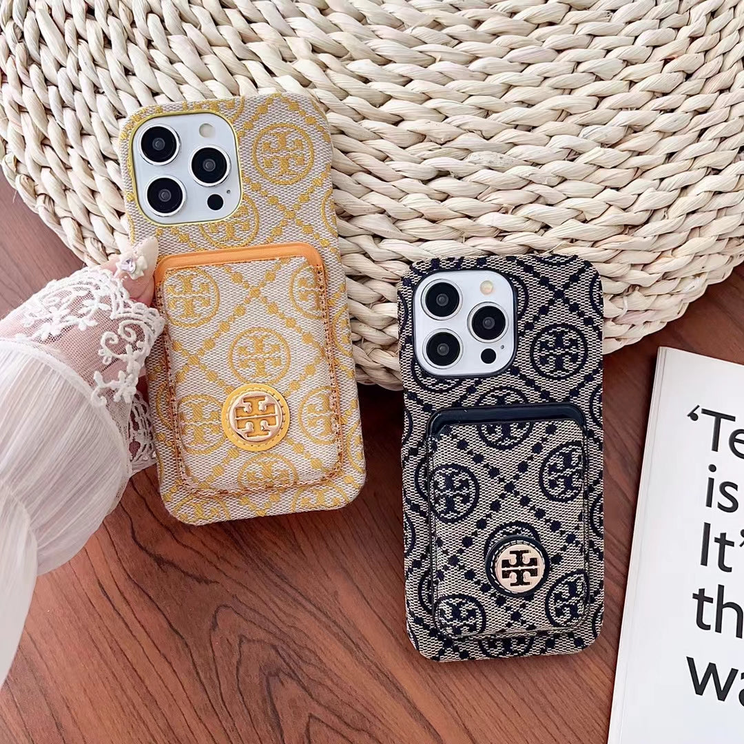 Tory Burch Sleek Leather Wallet Card Case