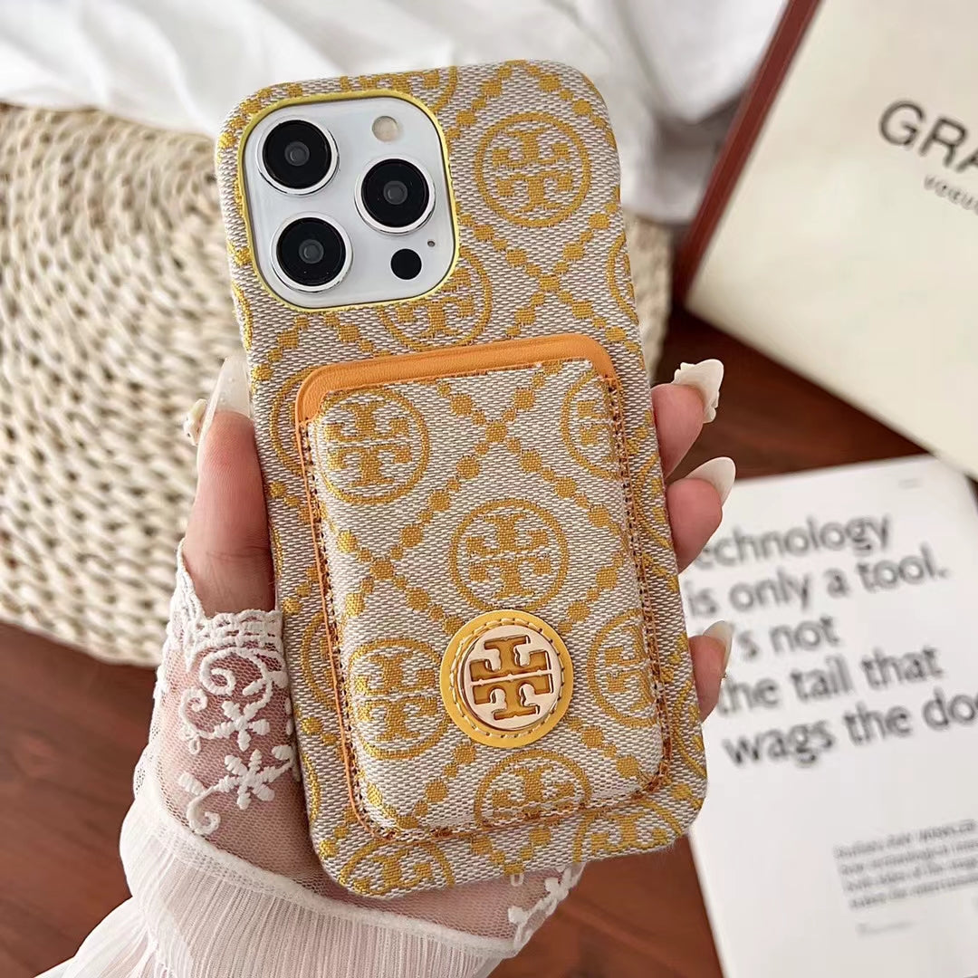 Tory Burch Sleek Leather Wallet Card Case