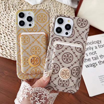 Tory Burch Sleek Leather Wallet Card Case