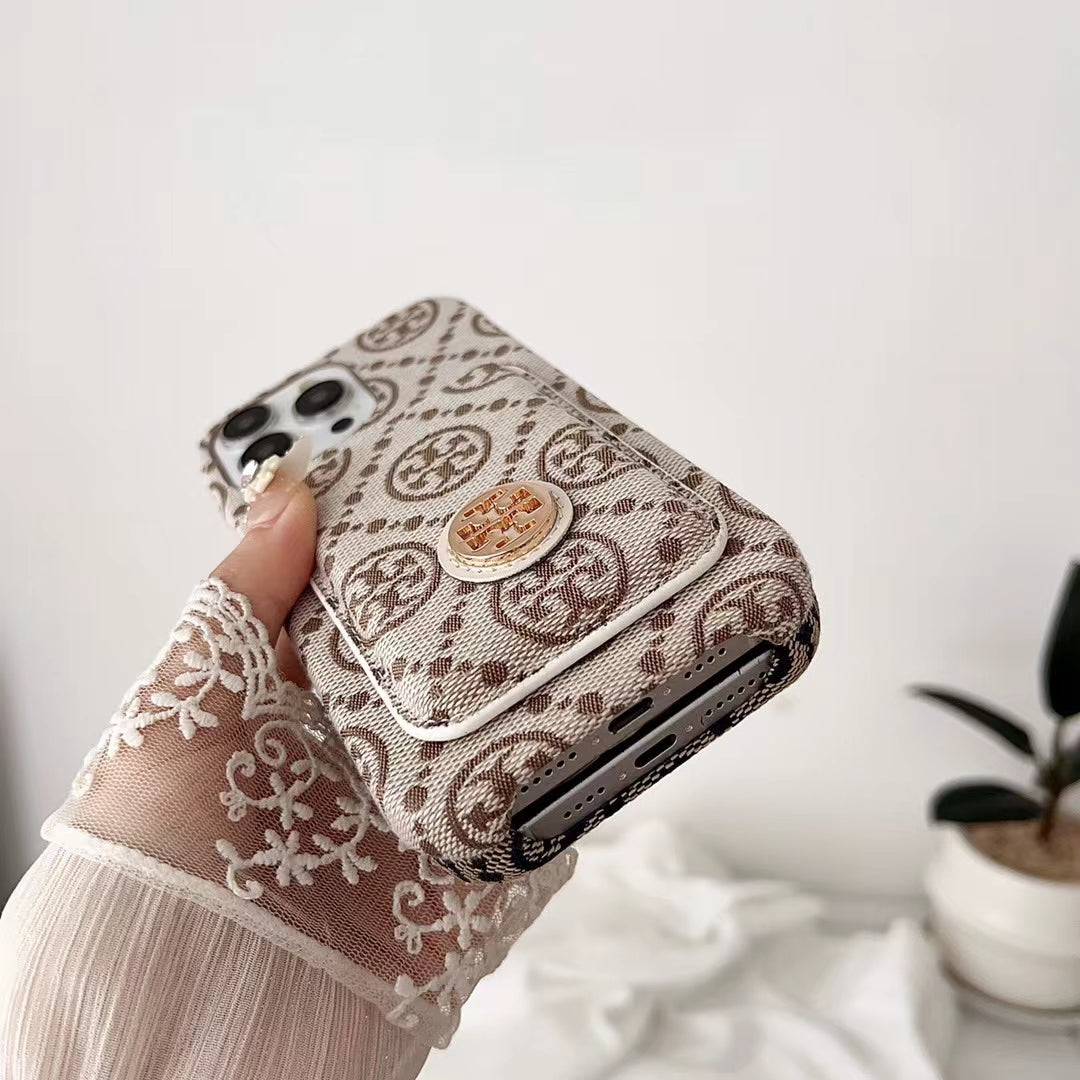 Tory Burch Sleek Leather Wallet Card Case