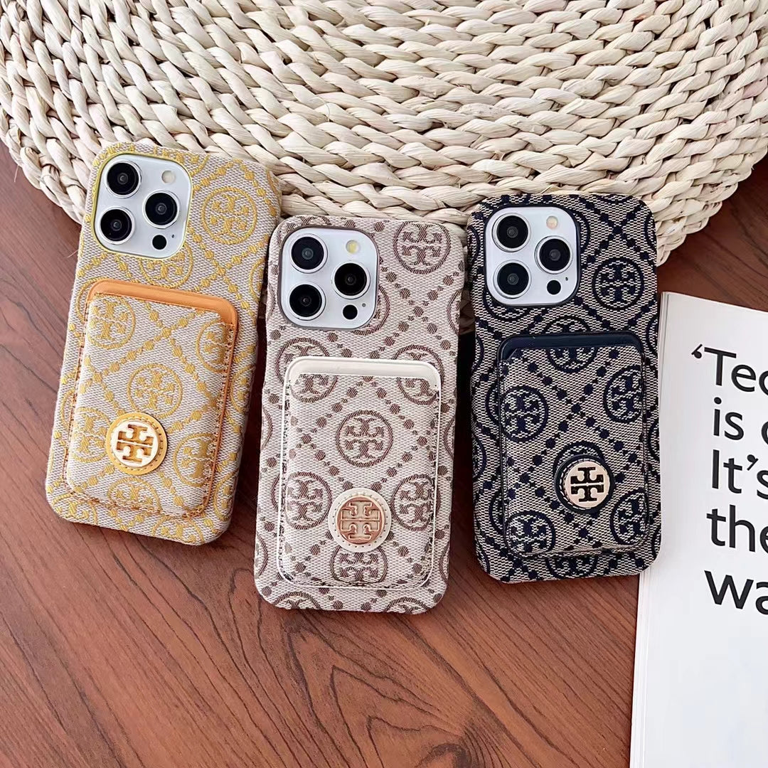 Tory Burch Sleek Leather Wallet Card Case