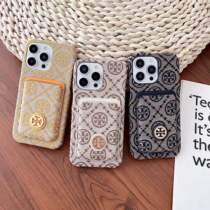 Tory Burch Sleek Leather Wallet Card Case