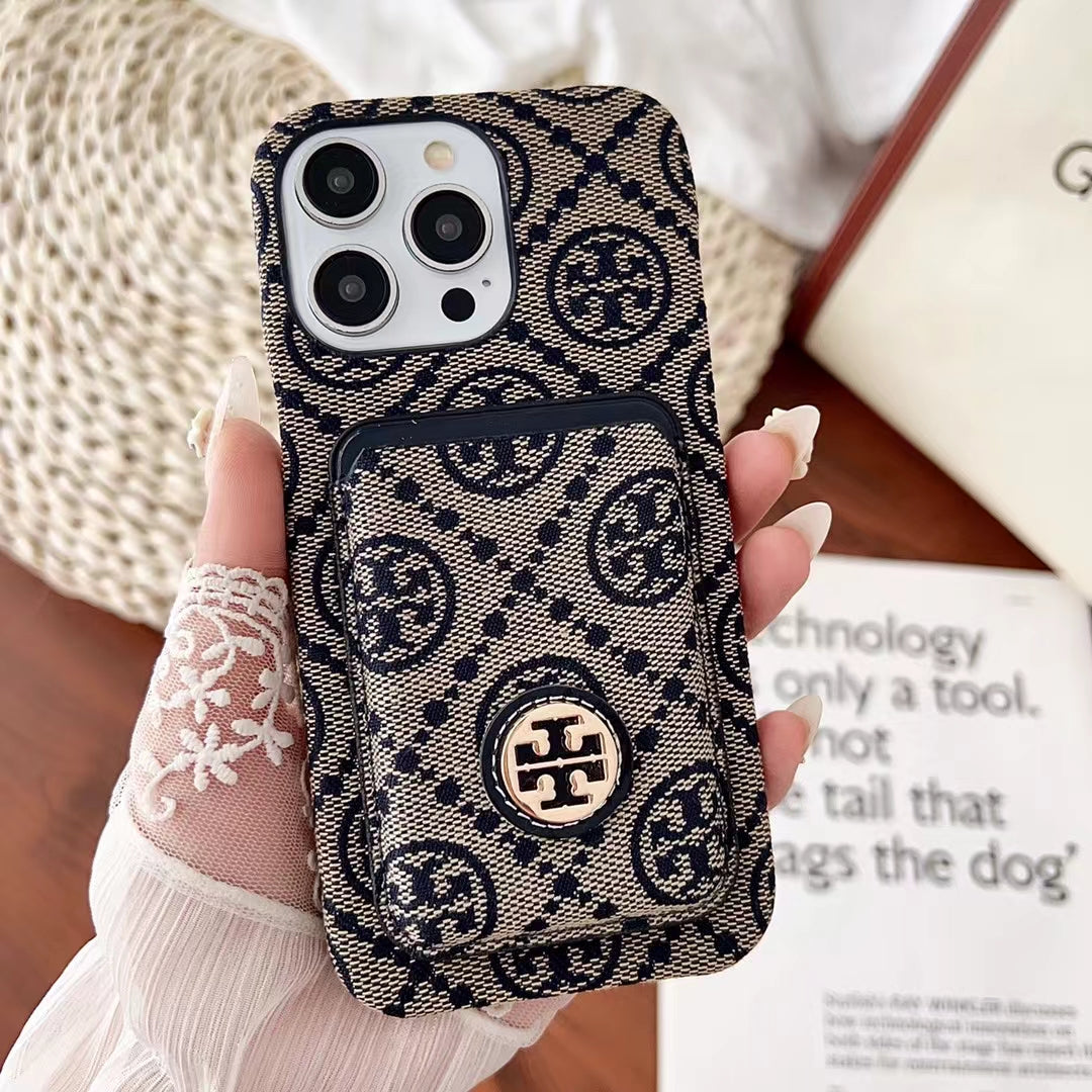 Tory Burch Sleek Leather Wallet Card Case
