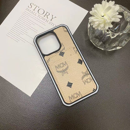MCM Classic Monogram iPhone Case with Card Holder