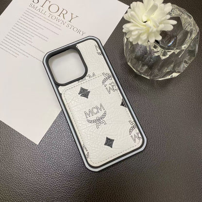 MCM Classic Monogram iPhone Case with Card Holder