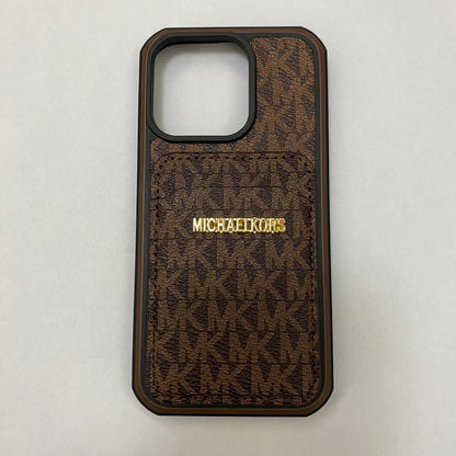 Michael Kors Signature Logo iPhone Case With Card Holder