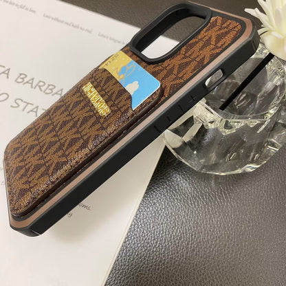 Michael Kors Signature Logo iPhone Case With Card Holder