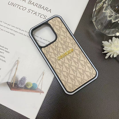 Michael Kors Signature Logo iPhone Case With Card Holder
