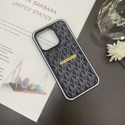 Michael Kors Signature Logo iPhone Case With Card Holder
