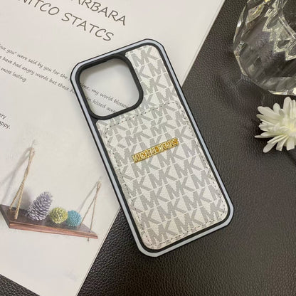 Michael Kors Signature Logo iPhone Case With Card Holder
