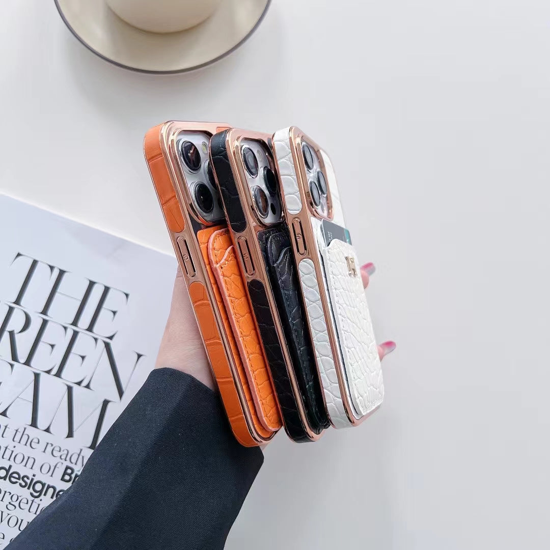 Hermes Luxe iPhone Case with Card Case