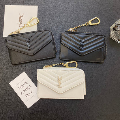 Midnight Elegance: YSL Chain Wallet