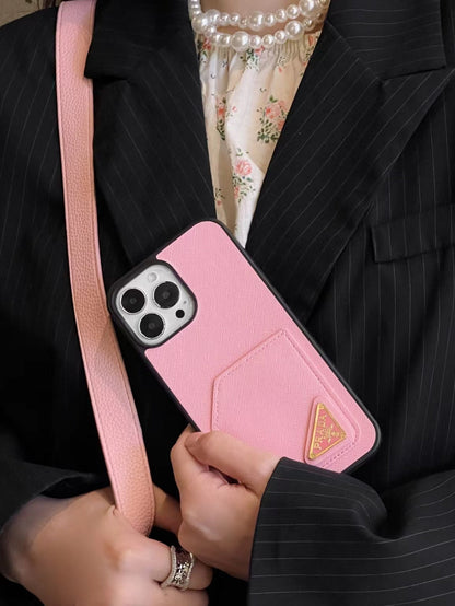 Prada Minimal Luxe iPhone Case with Card Slot