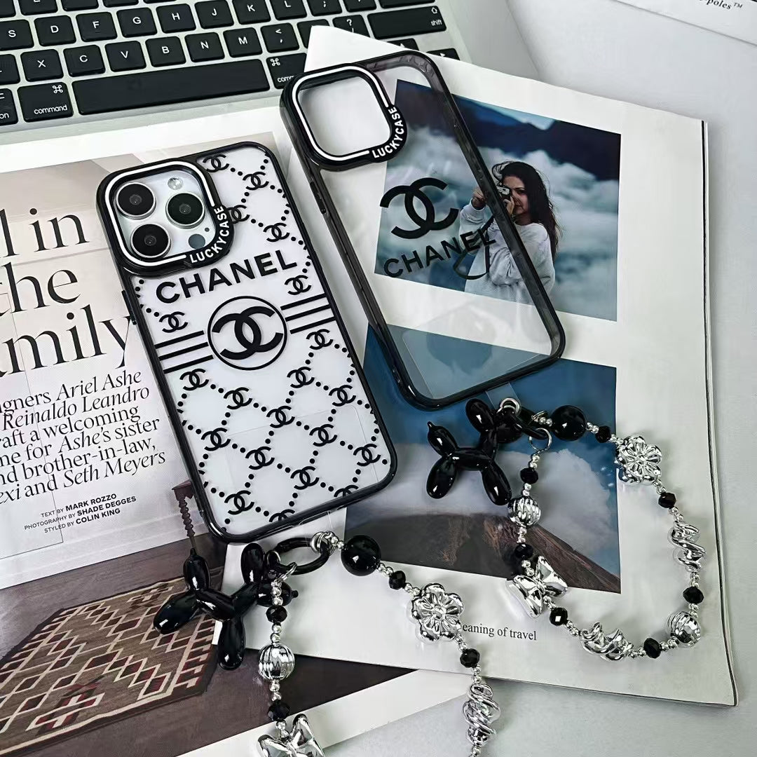 Chanel Minimalist Fashion Case for iPhone with Handgrip