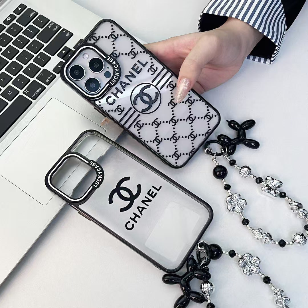 Chanel Minimalist Fashion Case for iPhone with Handgrip