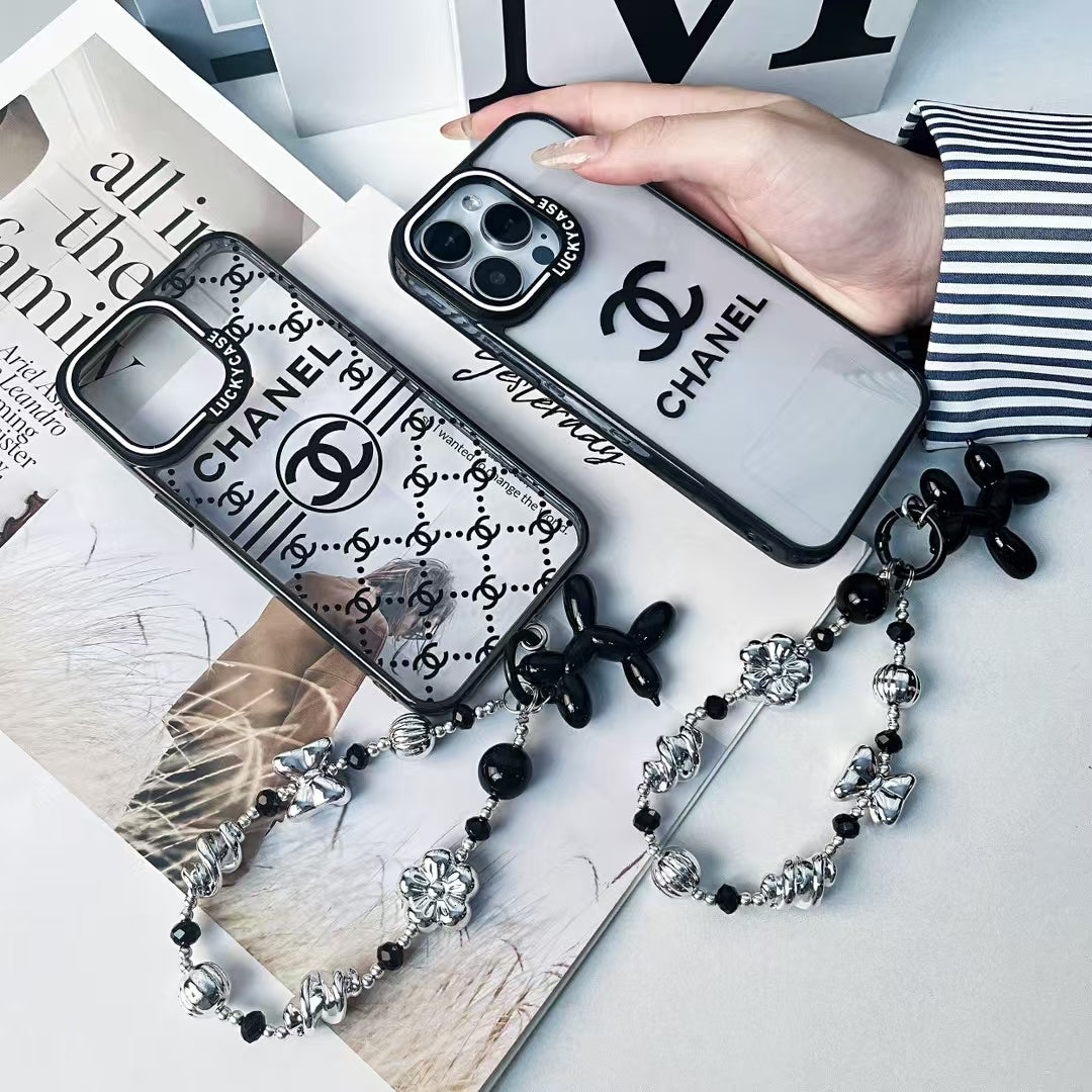 Chanel Minimalist Fashion Case for iPhone with Handgrip