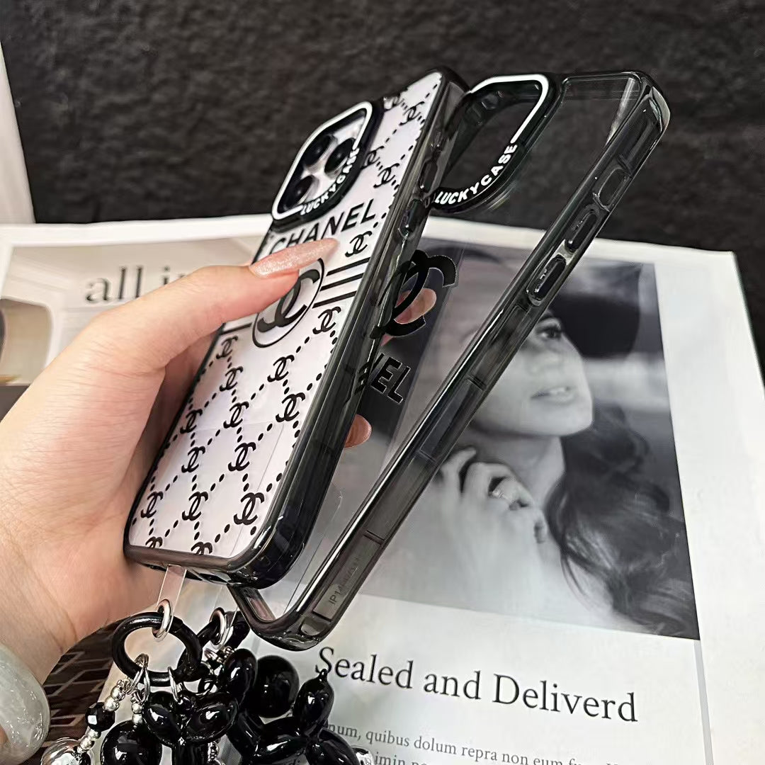 Chanel Minimalist Fashion Case for iPhone with Handgrip