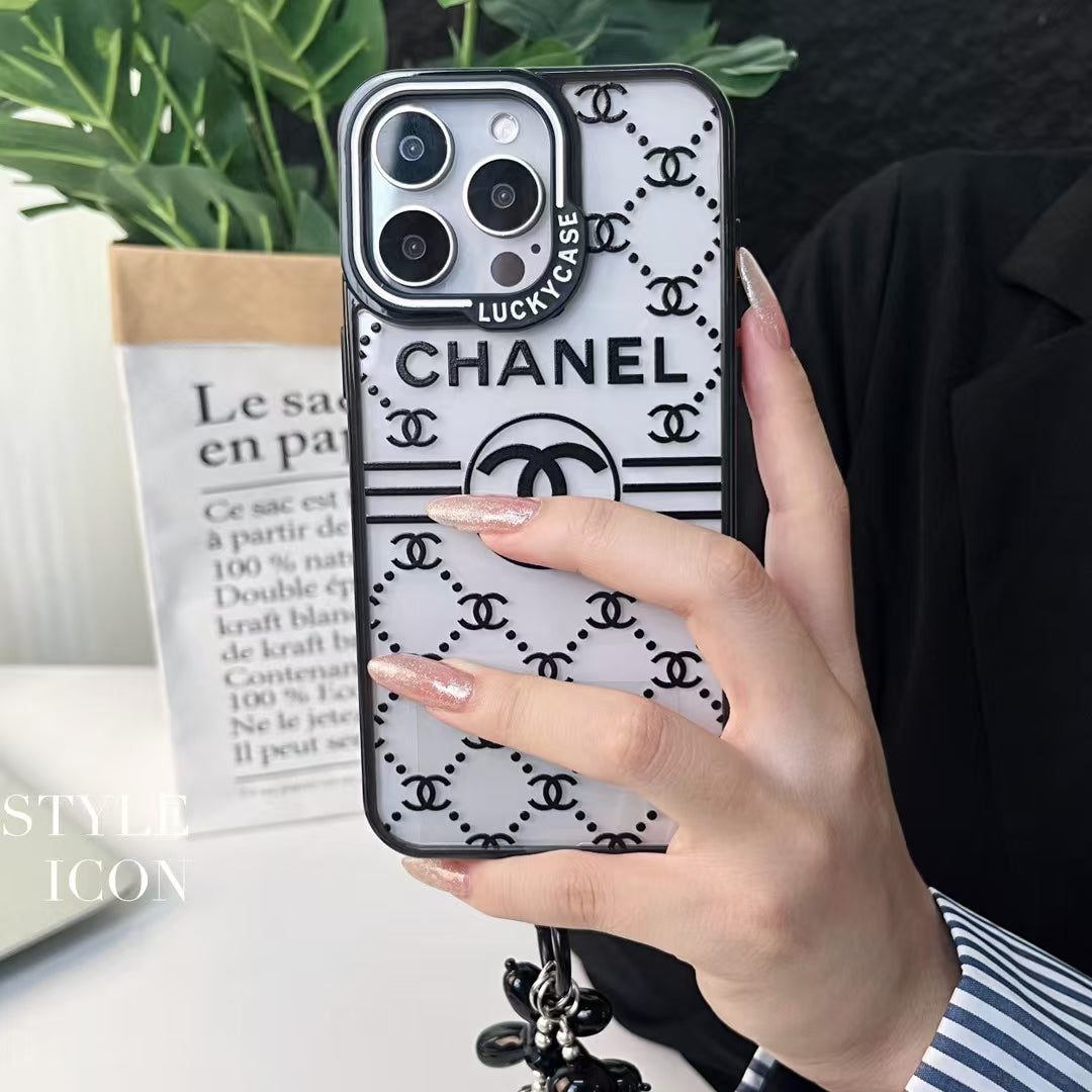 Chanel Minimalist Fashion Case for iPhone with Handgrip