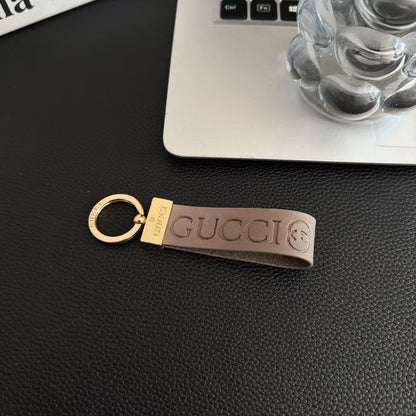 Gucci Leather Logo Keyring